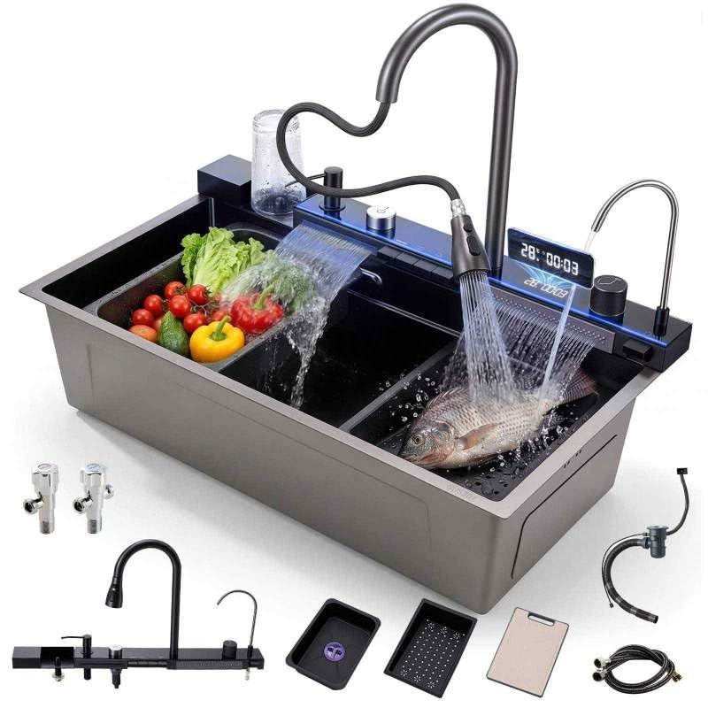 Tarjas para Cocina Acero Inoxidable,80 * 45 * 22 cm