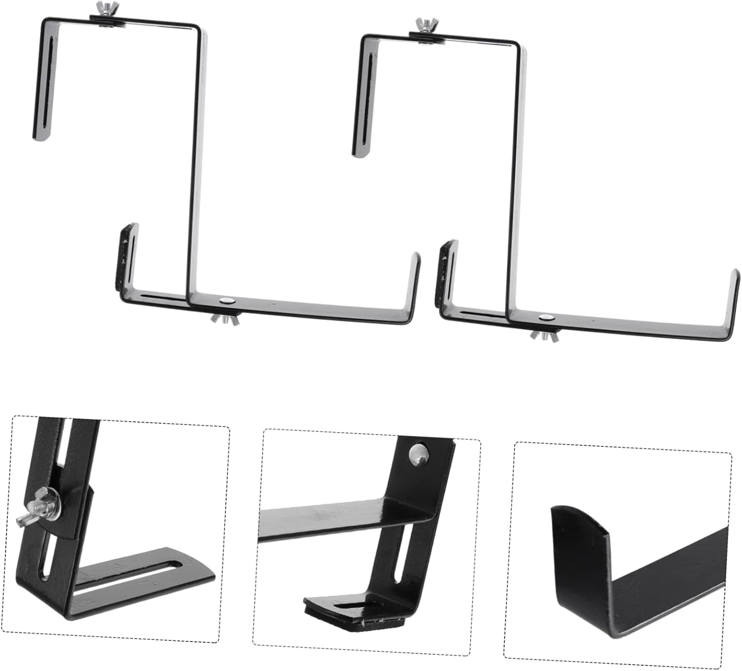 1Pair Hanging Flower Rack Plant Shelf with Anchors for Balcony Garden Room Decor Suitable for Railings Durable Stylish Planter Holder