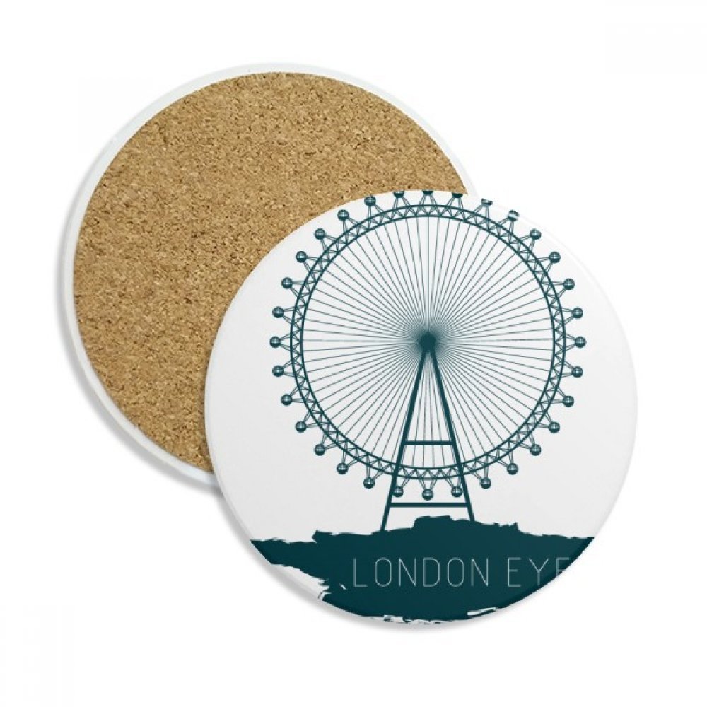 Sous-verres céramique UK London Eye en pierre naturelle pour verres