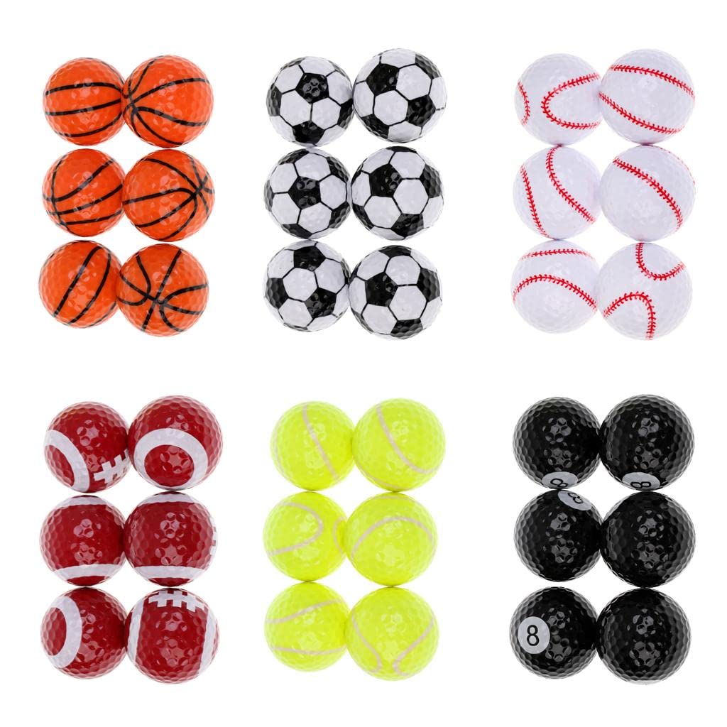 Amazon | P Prettyia 6個のスポーツボールパターンノベルティゴルフ