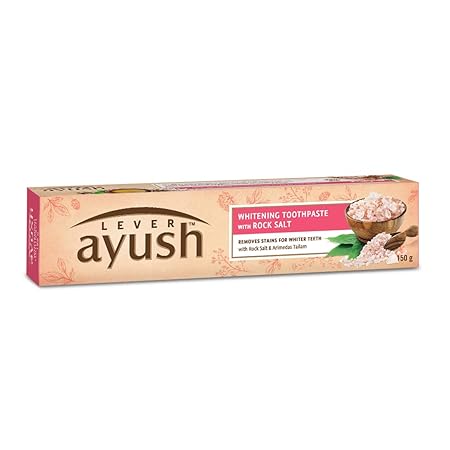 LEVER ayush Whitening 150g Toothpaste (Rock Salt)
