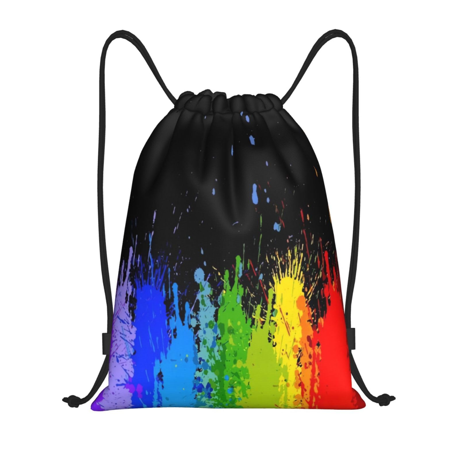 MANQINF Gay Pride LGBT Drawstring Backpack Bag for Women Men,Casual Daypacks String Bags for Gym Shopping Sport Travel