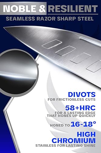 Miniatura 2 de DALSTRONG Crusader Series - Acero inoxidable alemán de alto carbono forjado con funda magnética, Certificado NSF, Acero inoxidable forjado