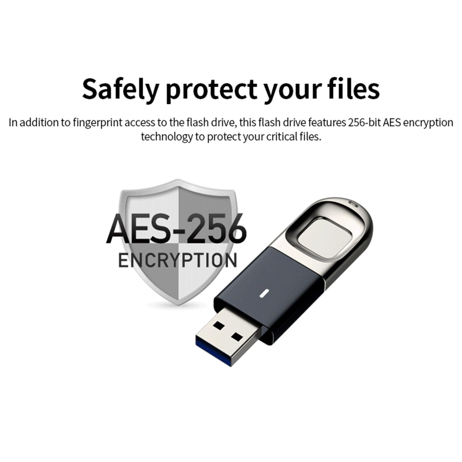 Riconoscimento delle impronte digitali Chiavetta USB crittografata 32G 64G 128GB 256GB USB 3.0 per computer ad alta velocità USB,128GB