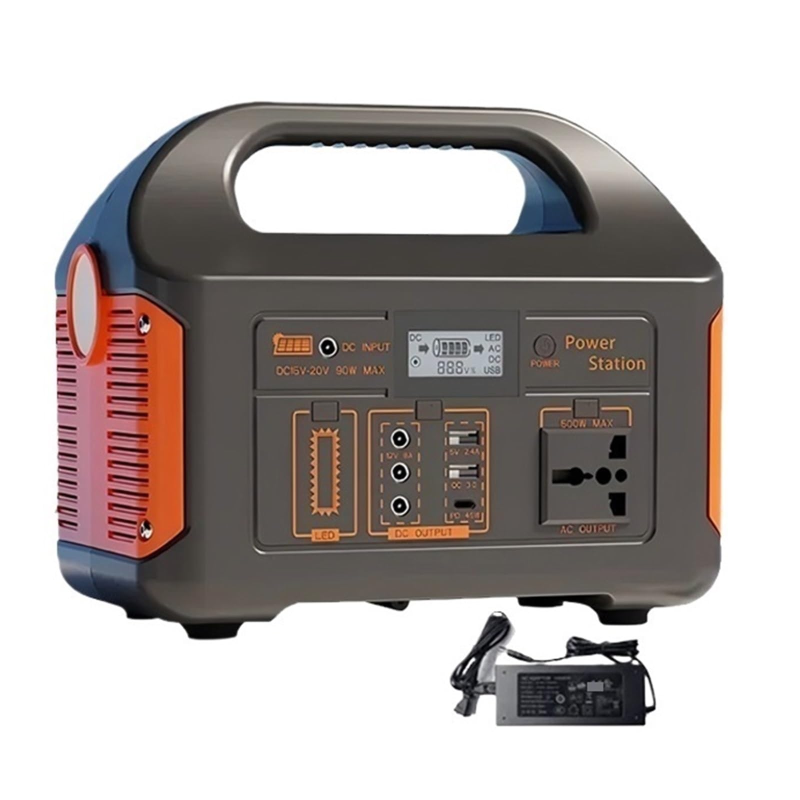 Przenośna Elektrownia 500W 460Wh LiFePO4 Stacja Ładująca Zewnętrzna UPS Generator Słoneczny Do Apartamentu Kempingowego DłUgoterminowe Dostawy Energii