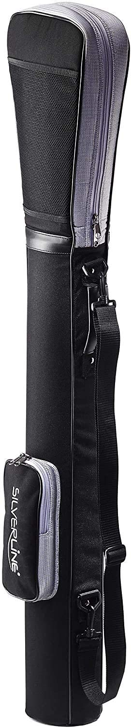 Golftasche/Pencilbag/Reisebag/Rangebag/Pistolbag/Tragebag mit integrierter Schutzhaube und Außentasche in Farbe: schwarz - Silber