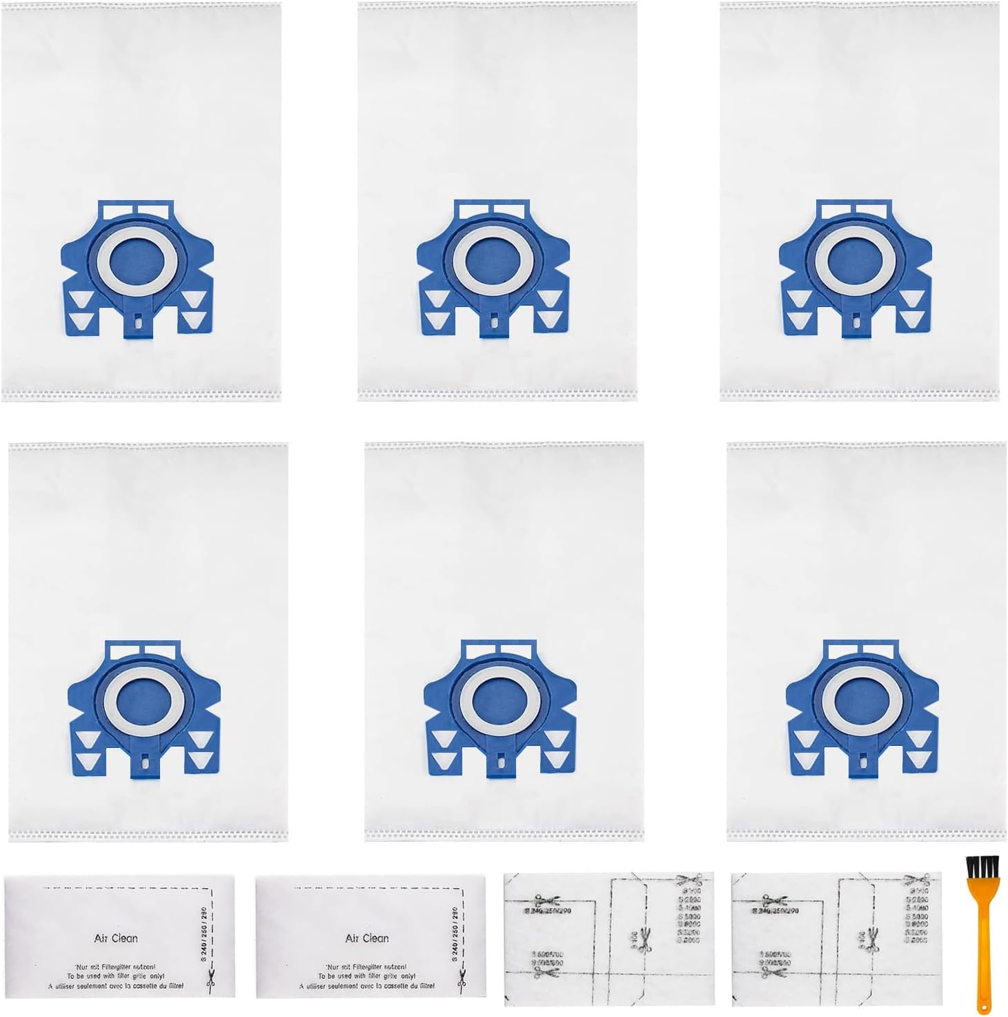 Jinsihou 6 Pack 3D GN Vacuum Dust Bags Replacements Compatible with