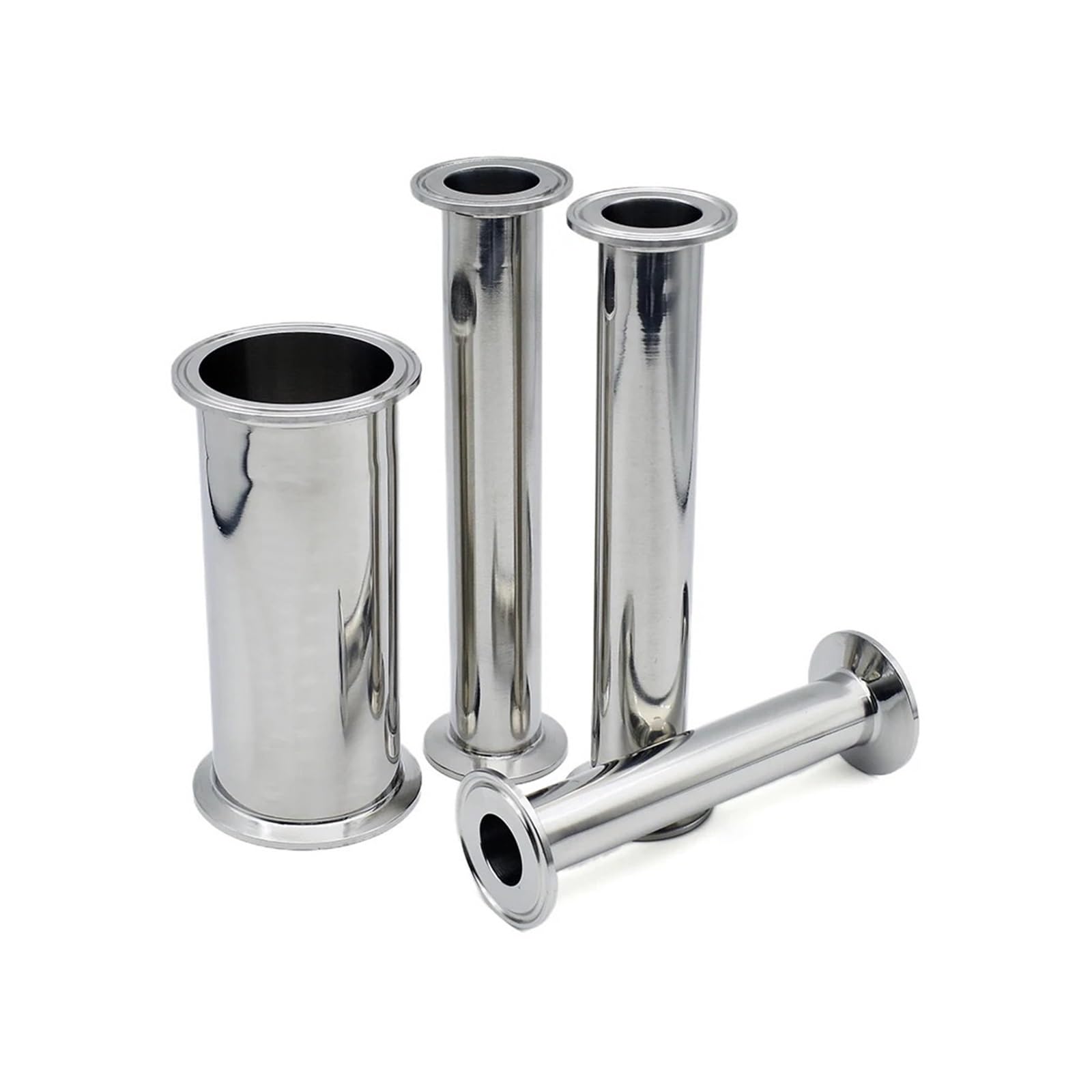 Długość 100-500 mm 1,5 cala 5in SS304/316 stal nierdzewna trójzaciskowa szpula łącznik rurowy (SS304, długość 100 MM_OD45 X FERRULE64) Łącznik rurowy