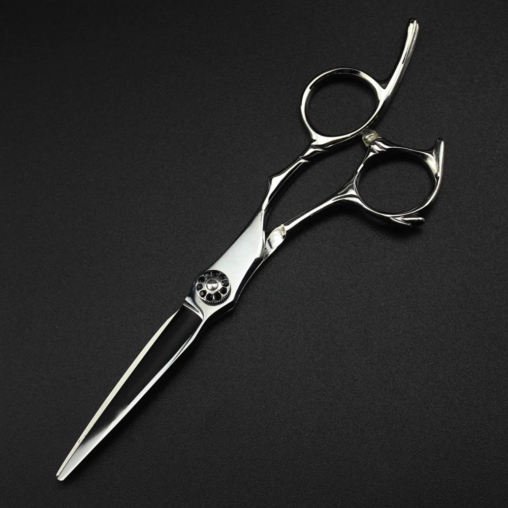 Tijeras para Cortar el Cabello, Tijeras Profesionales japonesas 440C de 6 Pulgadas, Tijeras, Tijeras Negras para Cortar el Cabello, Tijeras de peluquería,(Conjunto con Bolsa)