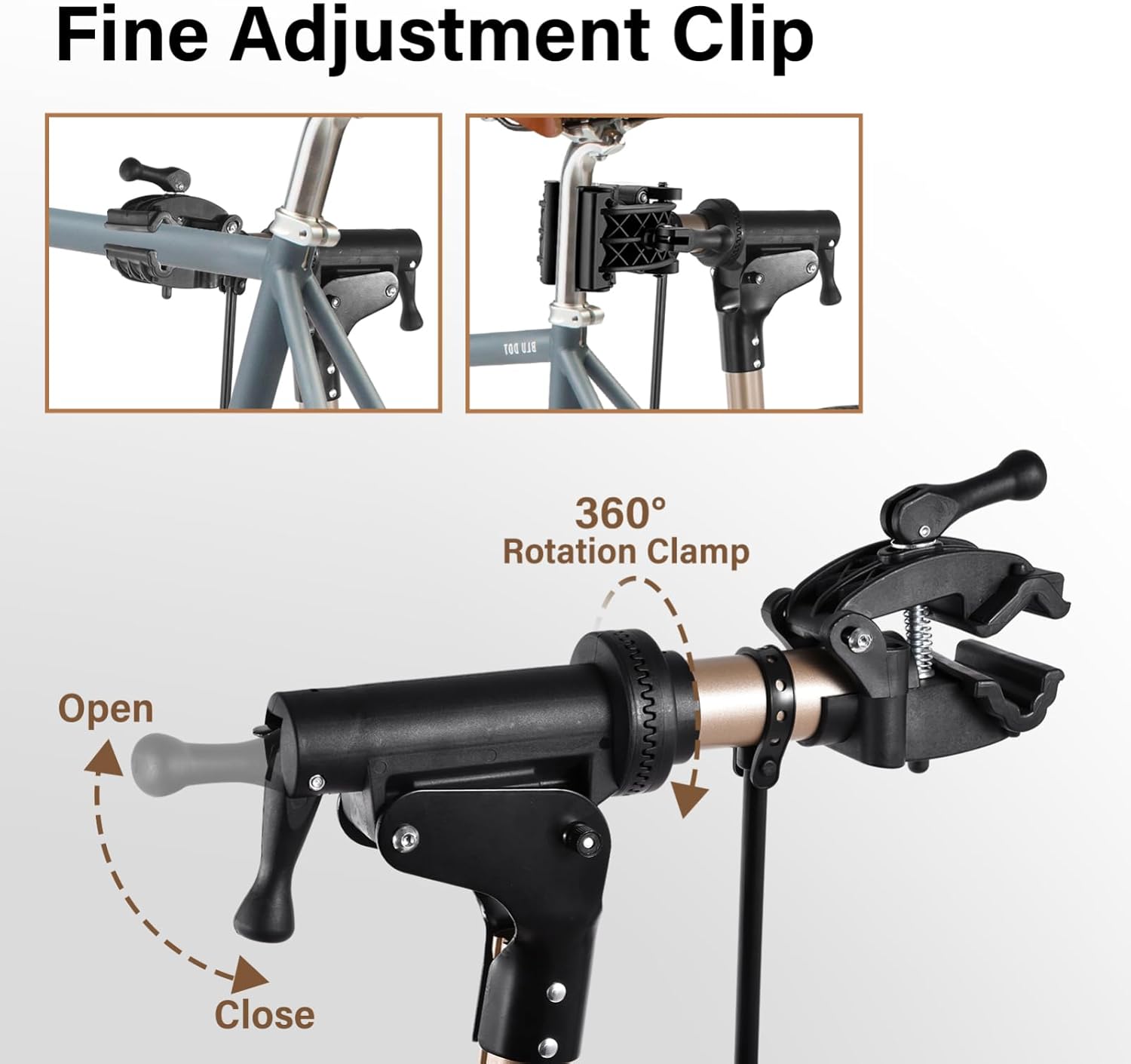 Aluminum Alloy Bike Repair Stand, Bike Maintenance Stand Rack, Height Adjustable Foldable Bicycle Repair Stands With Tool Tray, Bikes Workstands For Mountain Road Bikes