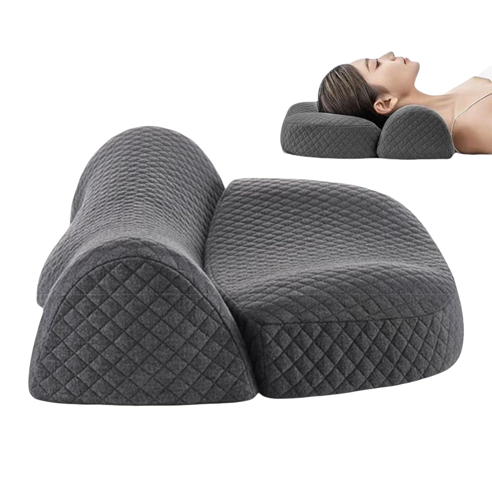 Oreiller de traction cervicale pour maintenir le cou soutien ergonomique doux respirant adulte