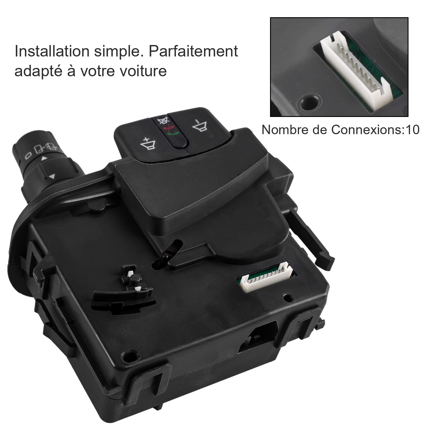 YAOPEI Commodo Essuie Glace Clio 3 Kangoo 2 Modus 2005-2012 7701068115 8201590631 Commande Essuie-Glace Radio Clignotant