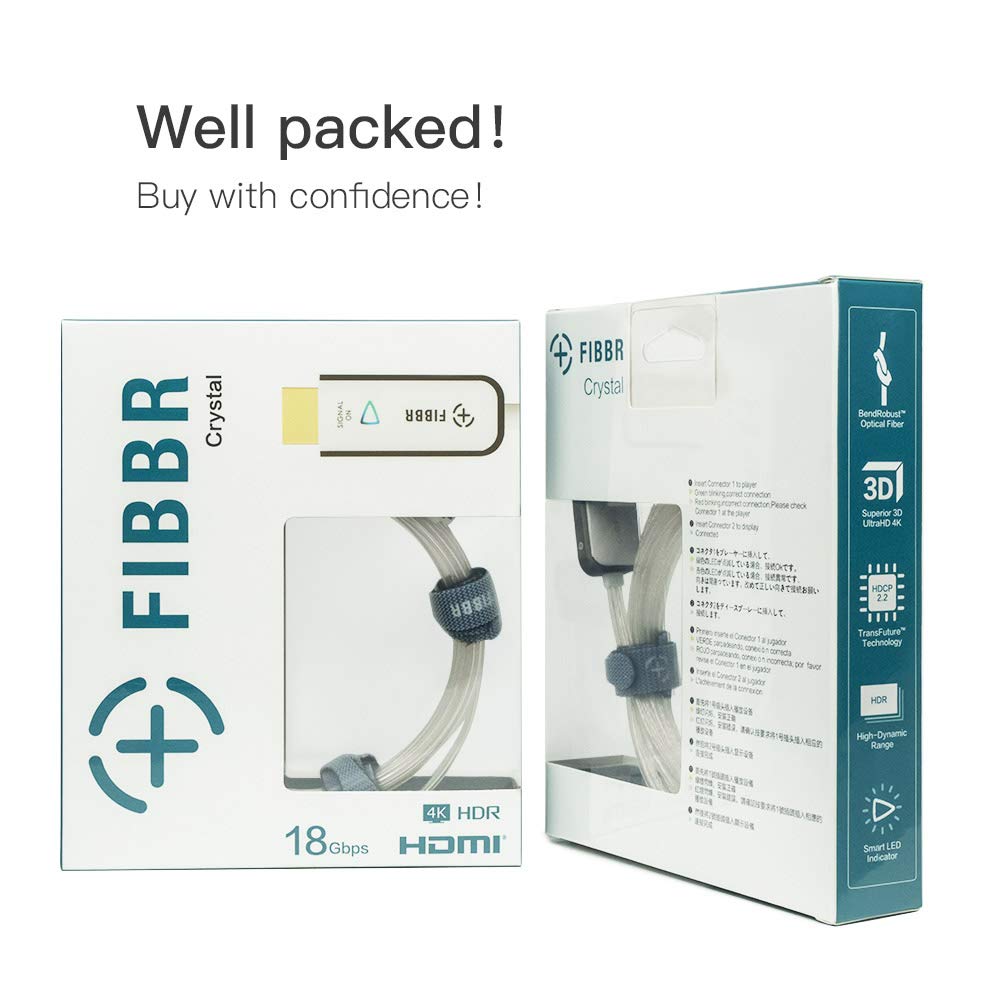 Up To 40% OFF FIBBR Crystal HDMI 2.0 Cable 4K Ultra HD - Fiber Optic HDMI Cable Support 18Gbps High Speed HDR10 Hdcp 2.2 for HDTV, Xbox, Blue-Ray Player, PS4 PS4Pro, PC, Apple TV, 6.6ft Exclusive Discount 70% Price FIBBR Crystal HDMI 2.0 Cable 4K Ultra HD - Fiber Optic HDMI Cable Support 18Gbps High Speed HDR10 Hdcp 2.2 for HDTV, Xbox, Blue-Ray Player, PS4 PS4Pro, PC, Apple TV, 6.6ft
