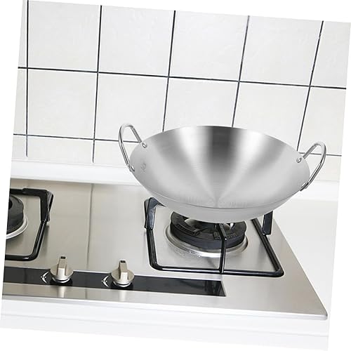 Miniatura 4 de Cabilock Sartén de acero inoxidable Wok de gran tamaño Sartén china Wok Manijas Estufa de inducción Estufa eléctrica de gas