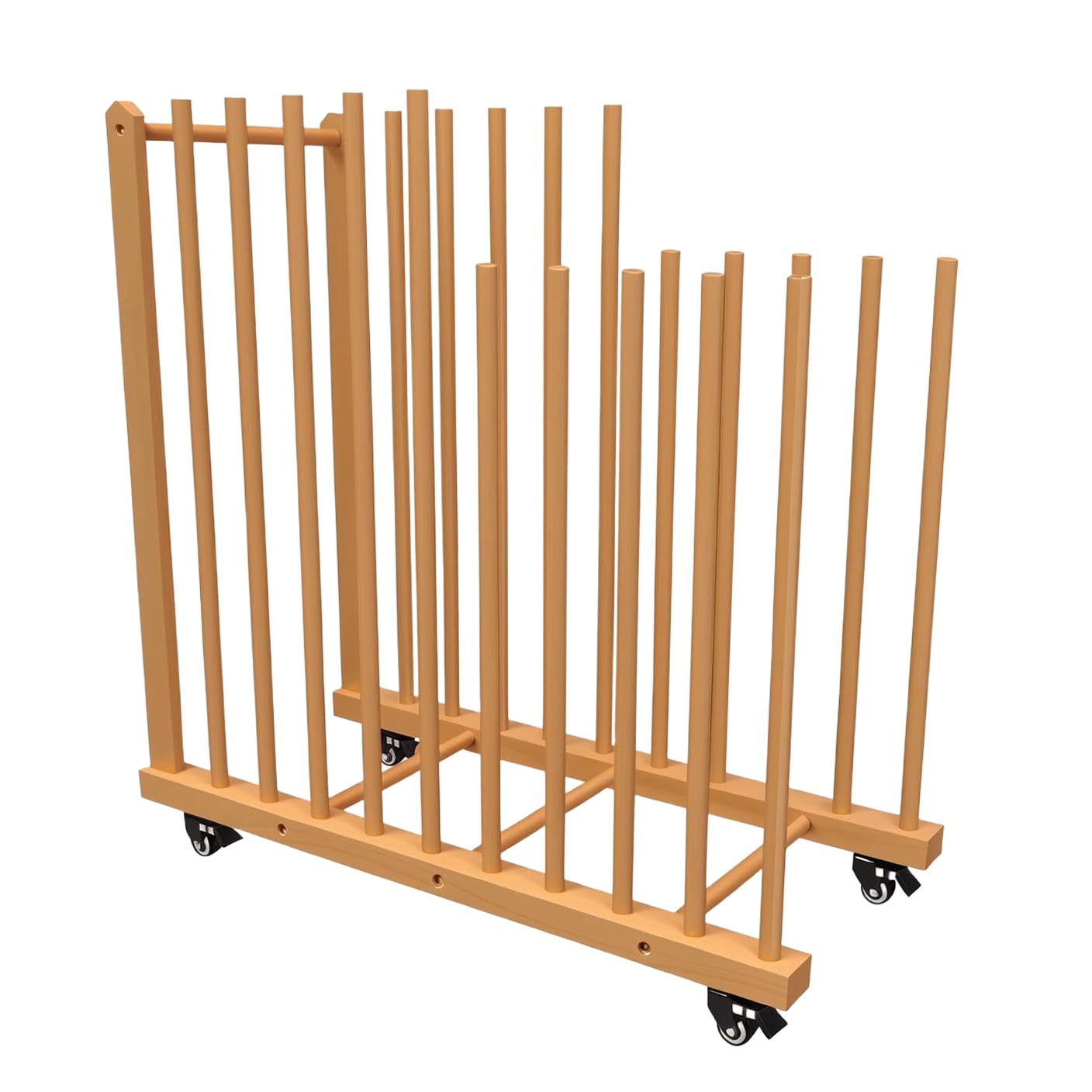 LEJITEKK Solid Beech Art Storage Rack