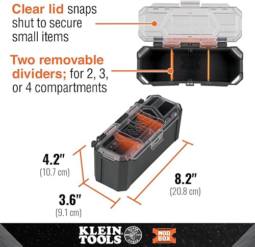 Miniatura 6 de Klein Tools Contenedor de piezas MODbox de 54815MB, accesorio de montaje lateral para sistema de almacenamiento de herramientas modular, accesorio