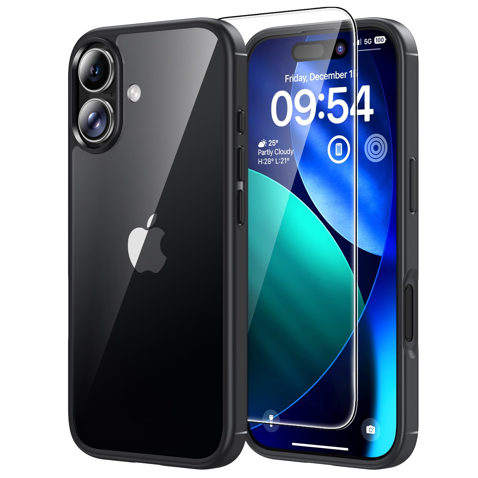 TAURI Funda para iPhone 13/iPhone 14, Compatible con MagSafe [No amarillea] con Vidrio Templado, Carcasa Nueva para iPhone 13/iPhone 14,Funda Ultra Fina antichoque - Transparente — view 153