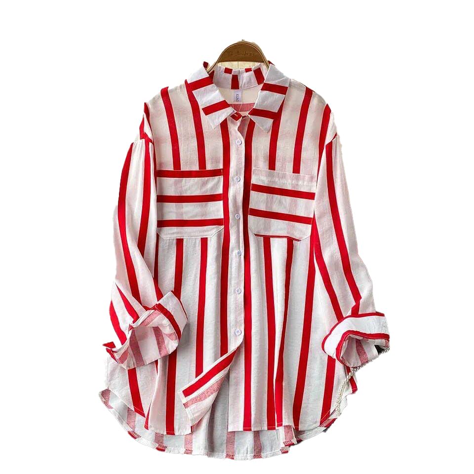 ROYALICAWomen's Solid Pattern Roll-Up Sleeve Shirt