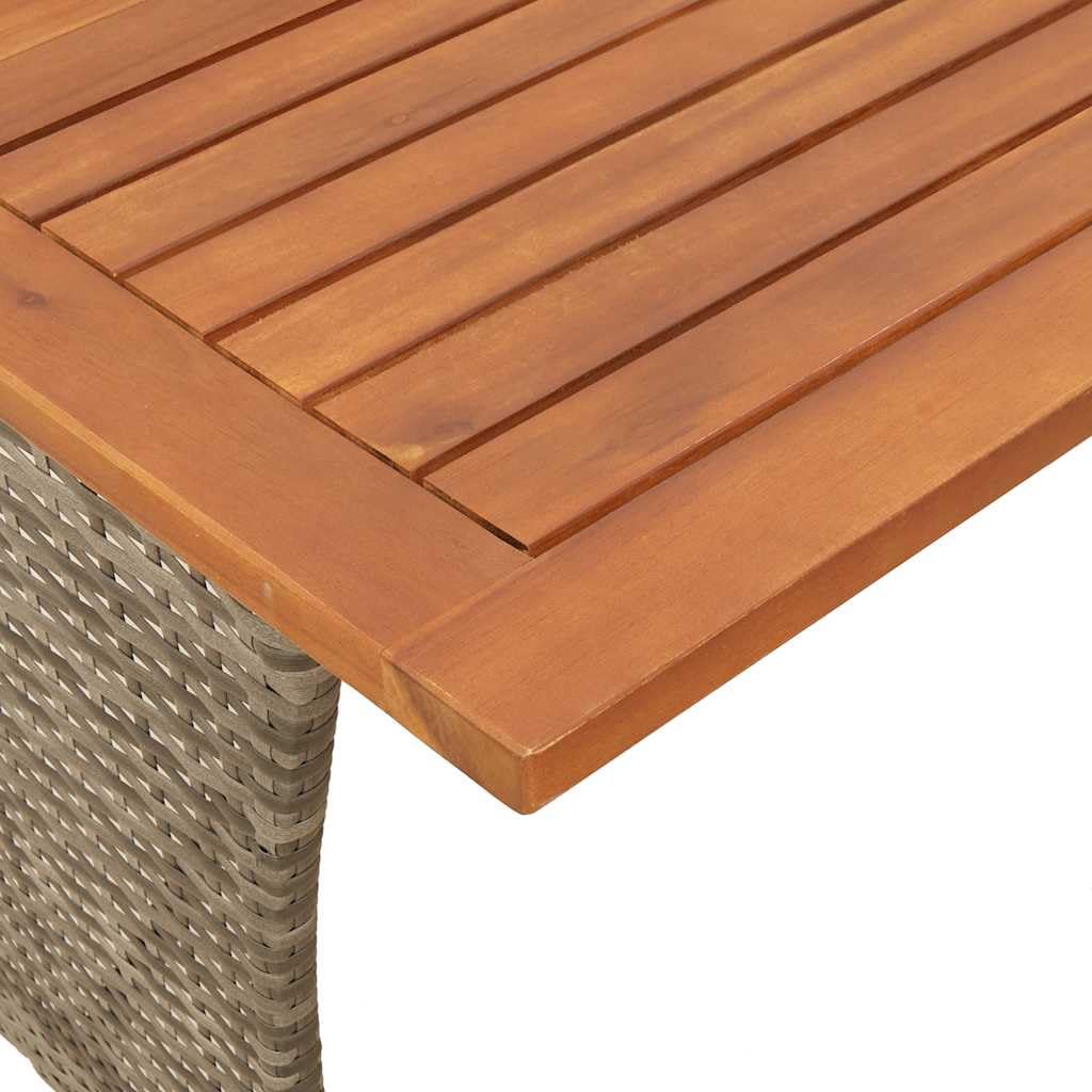 vidaXL Stół ogrodowy z blatem z drewna akacjowego szary 105x75x72 cm