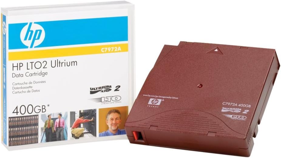 HP C7972AN LTO Ultrium 2 Non-Custom Labeled Tape Cartridge LTO Ultrium LTO-2-200 GB (Native)/400 GB (Compressed) - 20 Pack