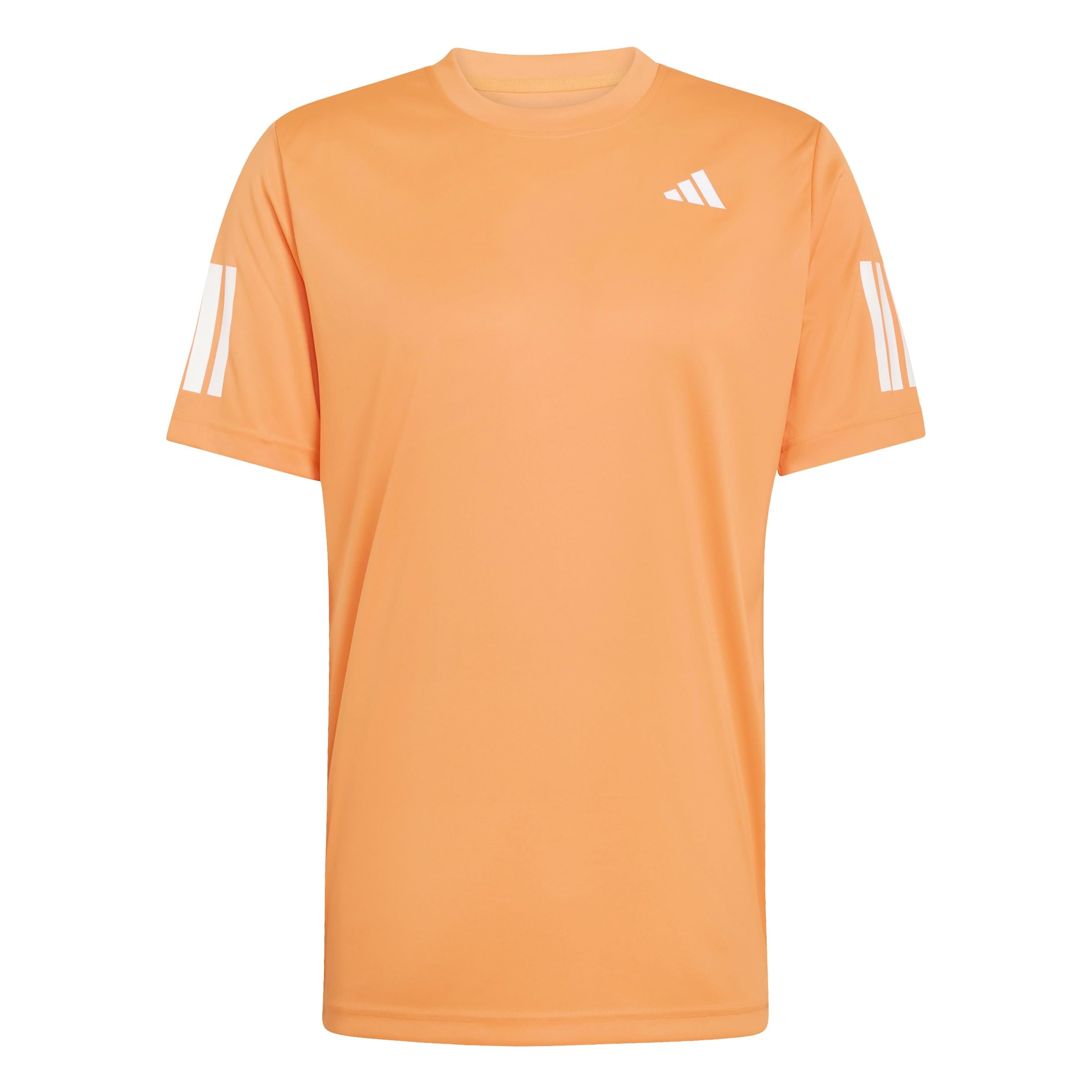adidas Men's Club Tennis Climacool 3-Stripes T-Shirt, Pure Orange, XL