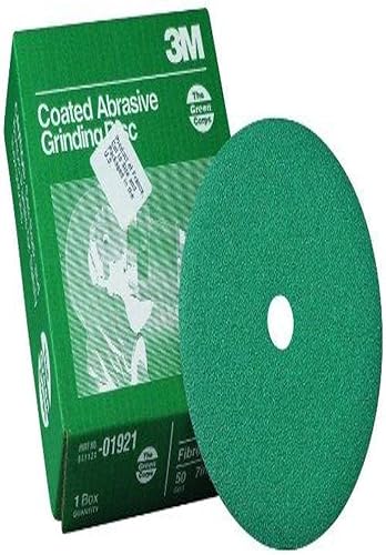 3M Green Corps 01921, disco de fibra de 7 x 78 pulgadas, 50, 20 discos por caja