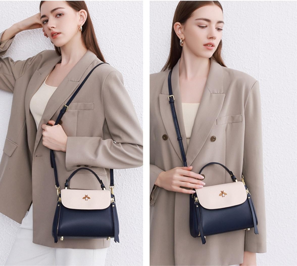 Bolso de Mano Bolso De Mano Vintage Mujer Bandolera Hombro Suave Bolsos Mujer(A)