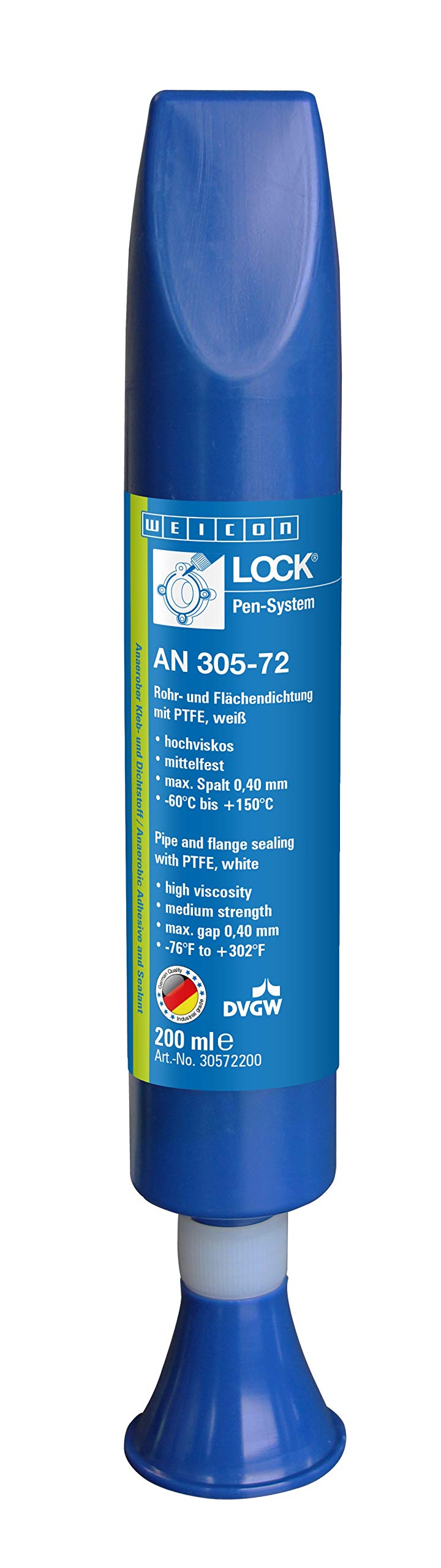 WEICONLOCK® AN 305-72 | 200 ml | Sellador de tubos y roscas con PTFE