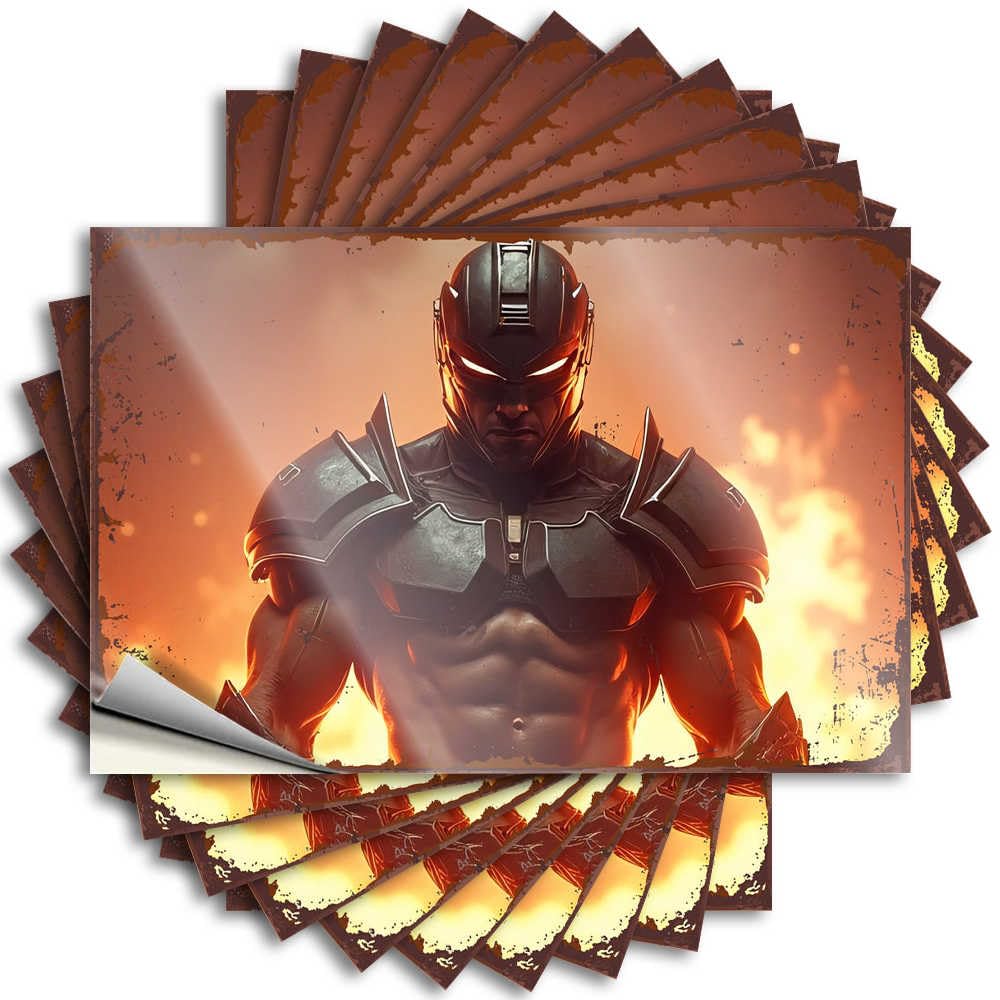 Lettering Sticker Patio Bar Accessories | New Water Black Knight: The Fiery Guardian for Thankful(8X12CM)