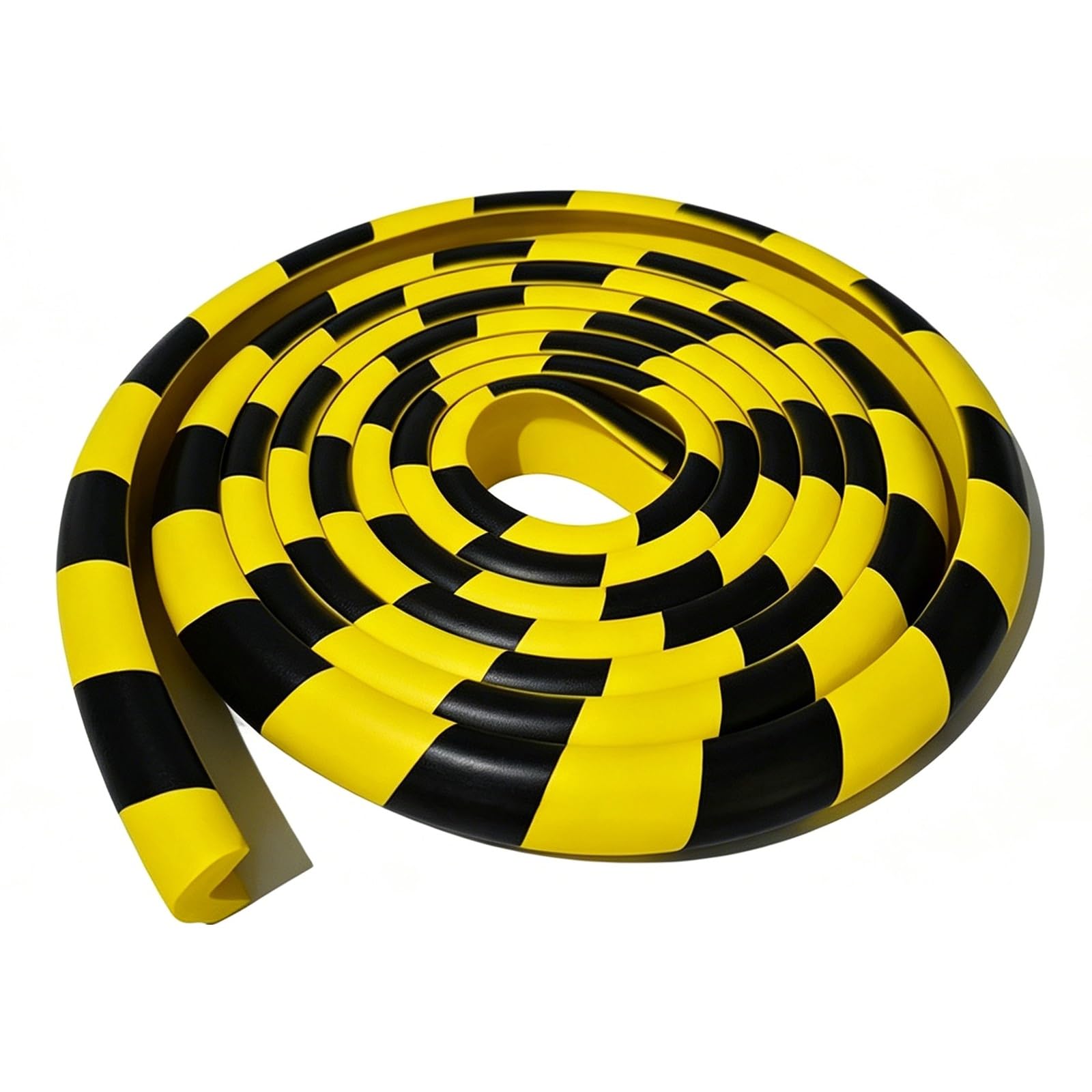 L Heavy Duty NBR Rubber Corner Guards, Self-Adhesive Yellow Black Corner Foam Bumper Guard for Garage Warehouse Parking, Shelves, Garage & Equipment Protection(5m/16.4ft)