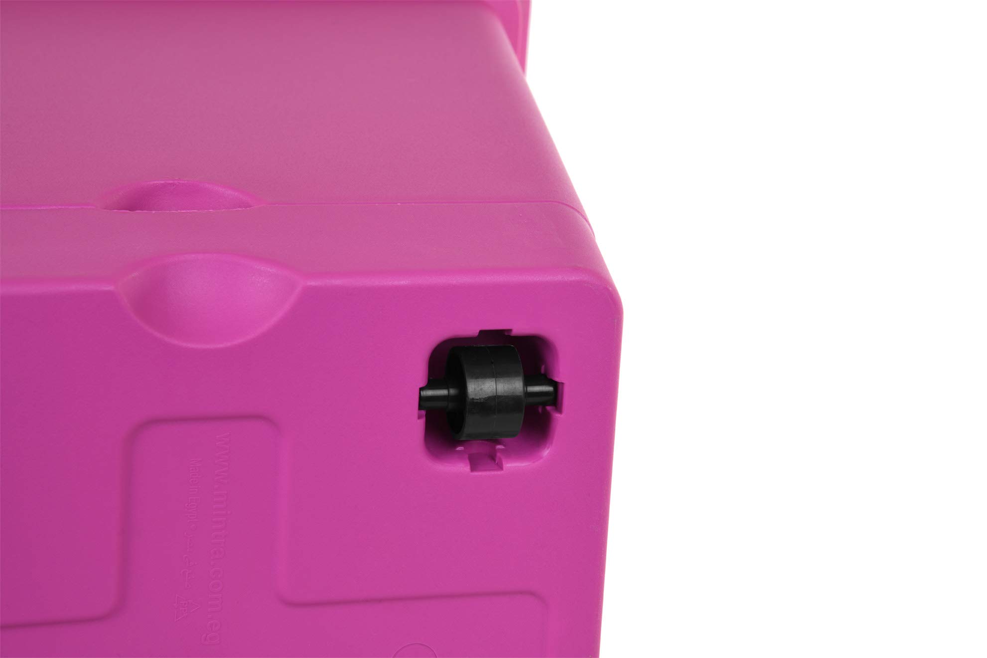 Mintra Home Garden Pot w/Wheels, Large (14.5inW x 15inH), (Fuchsia) - Colorful, Flower Pot, Planter