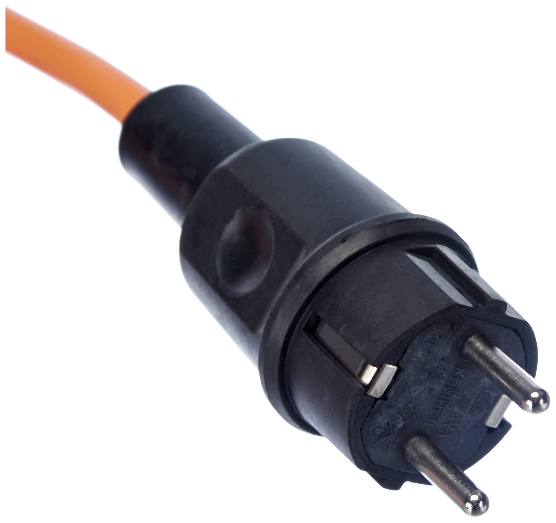 Bachmann Personenschutz-Verlängerungskabel mit PRCD 230V 3m Kabel Orange, Schwarz 341.880