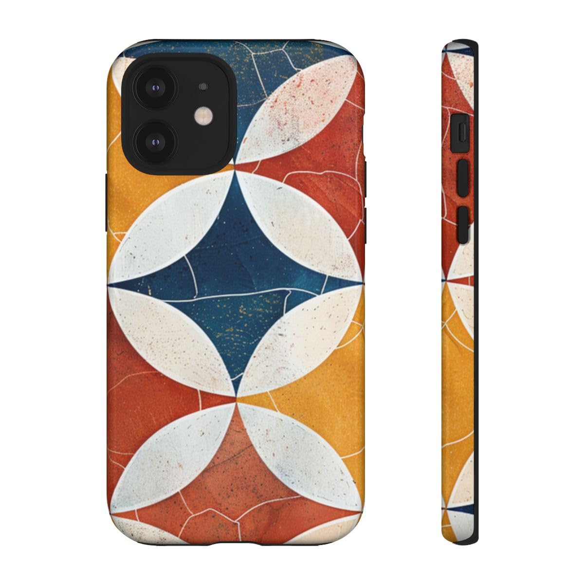 Eviter rayures iPhone 12 avec coque rigide bleue rétro brillante