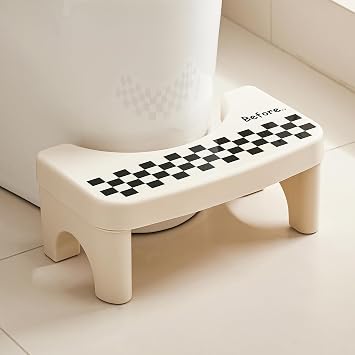 UFORU 6.7 Inch Toilet Foot Stool for Travel, Non-Slip Toilet Stool for Bathroom, Poop Toilet Step Foot Rest for a Adult