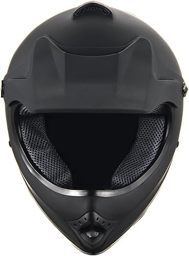 Miniatura 3 de WOW - Casco de motocross para jóvenes, BMX, MX, ATV, motocicleta todoterreno, color negro mate