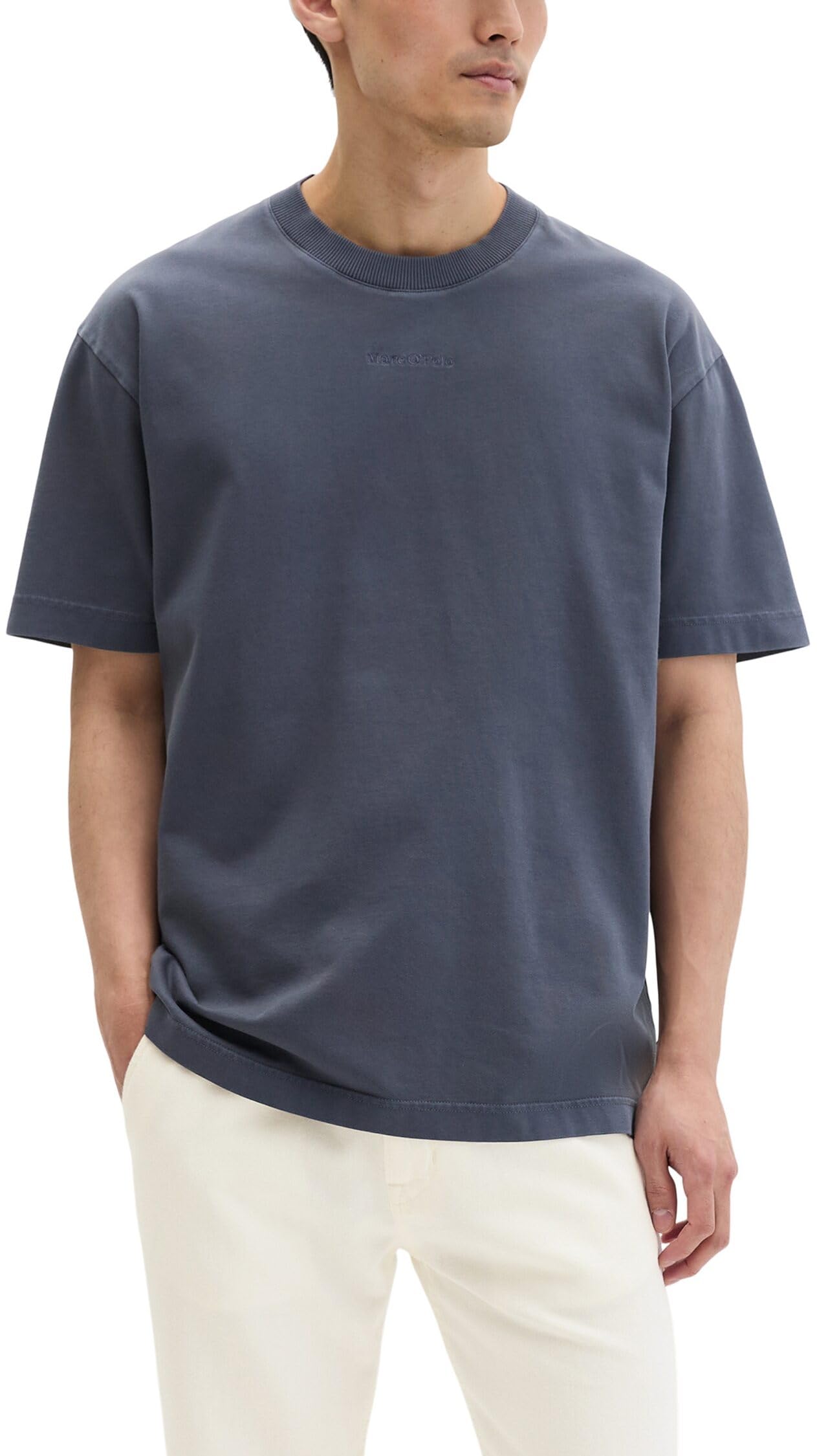 Marc OߴPolo Herren T-Shirt aus Baumwolle mit Rundhalsausschnitt