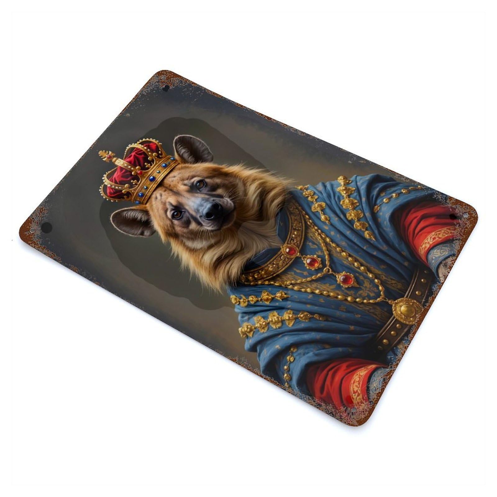 Hyena King Vintage Metal Tin Sign 11.8"x7.9", for Cafe, Home Bar And Lounge Decor, Vintage Wall Decor