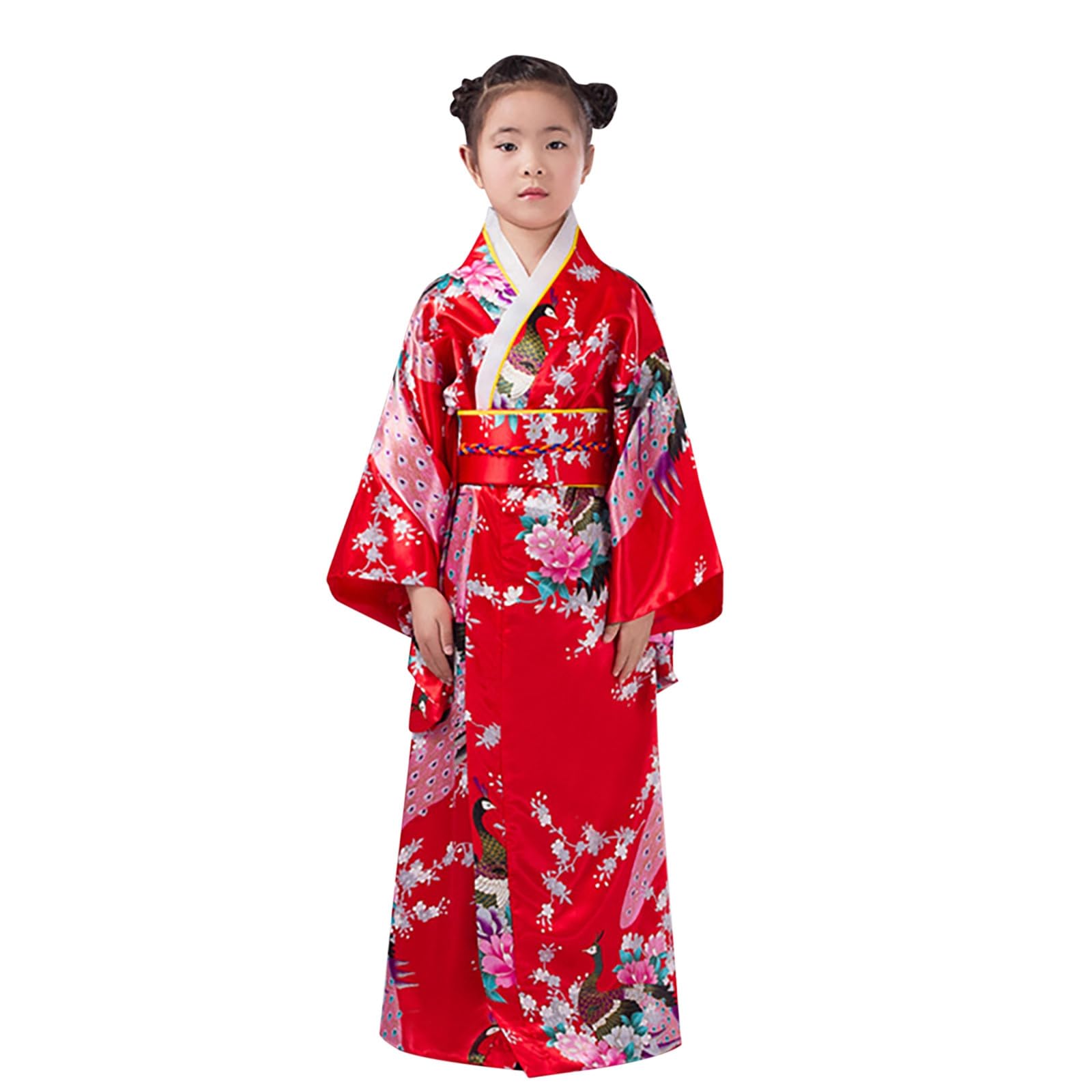 Generisch 2025 vestido tradicional japonés kimono bata para niños niñas yukata kimono anime cosplay túnica trajes bodysuit