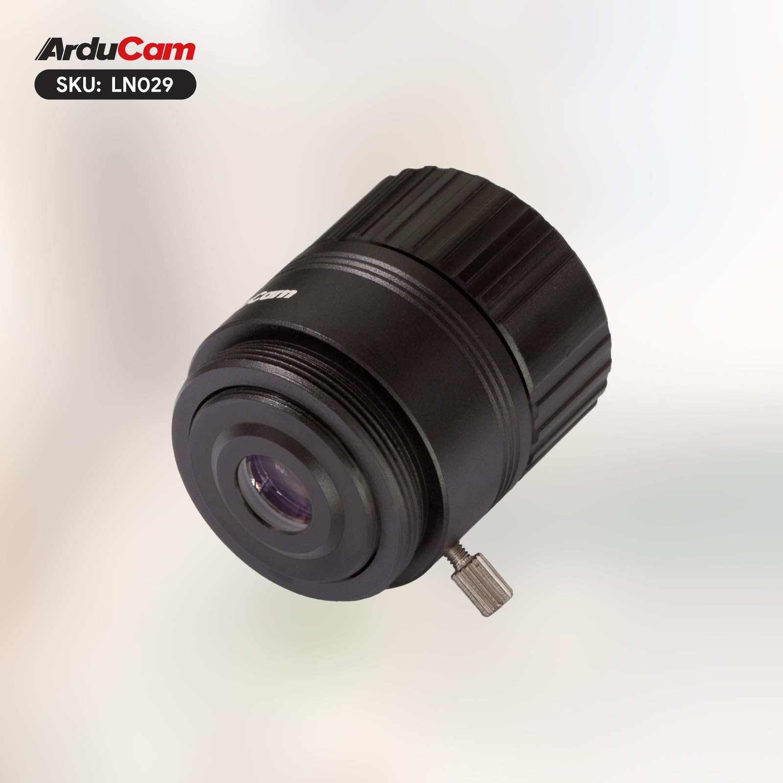 Arducam Lente para cámara Raspberry Pi HQ, Lente Gran Angular con Montura CS, Longitud Focal de 6 mm con Enfoque Manual