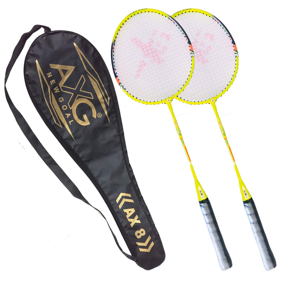 AX-8 Rugged Badminton Set (2 Racquets, 1 Cover) Badminton Kit-image-11