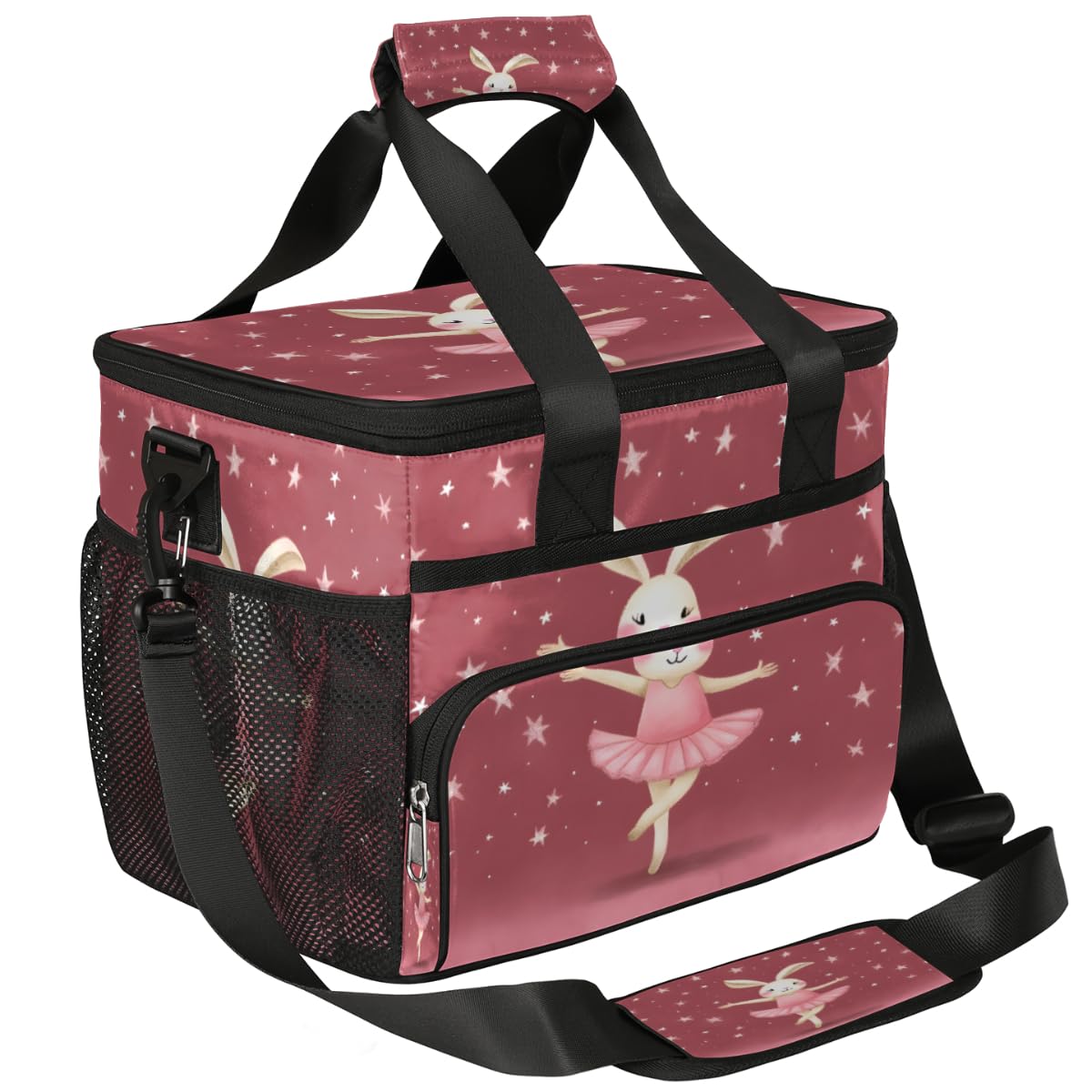 Dancing Insulated Picnic Backpack Lunch Box for Women Men Picnic Basket Tote Lunch Bag Picnic Bag Portable Lunch Bags for Picnic, Beach, Work, Trip,Office, Camp Ballet Rabbit