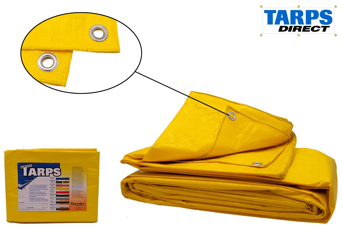 High Visibility Yellow Tarp 3.3 OZ, 12'x20' - Amazon.com