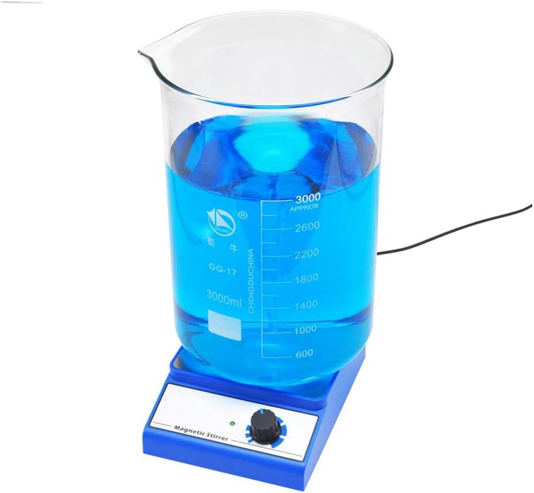 Agitador magnético Mezclador de Placa Caliente Máquina agitadora de Calentamiento de Laboratorio, 3000 RPM Capacidad máxima de agitación: 3000 ml ampliamente Utilizado en Product