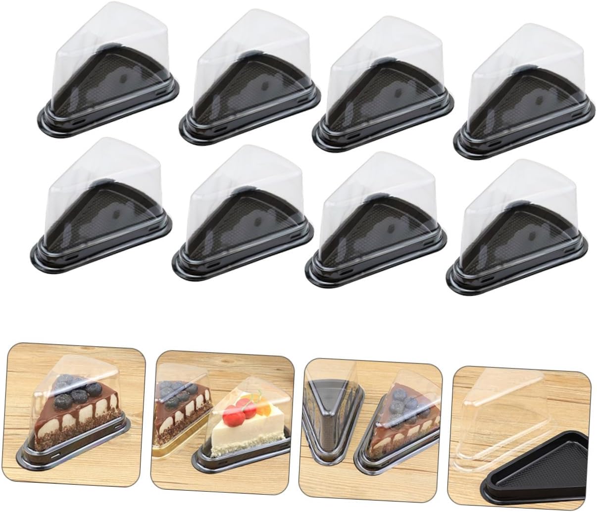 100pcs Triangle Cupcake Carrier Box Sturdy Bakery Cake Box for Occasions