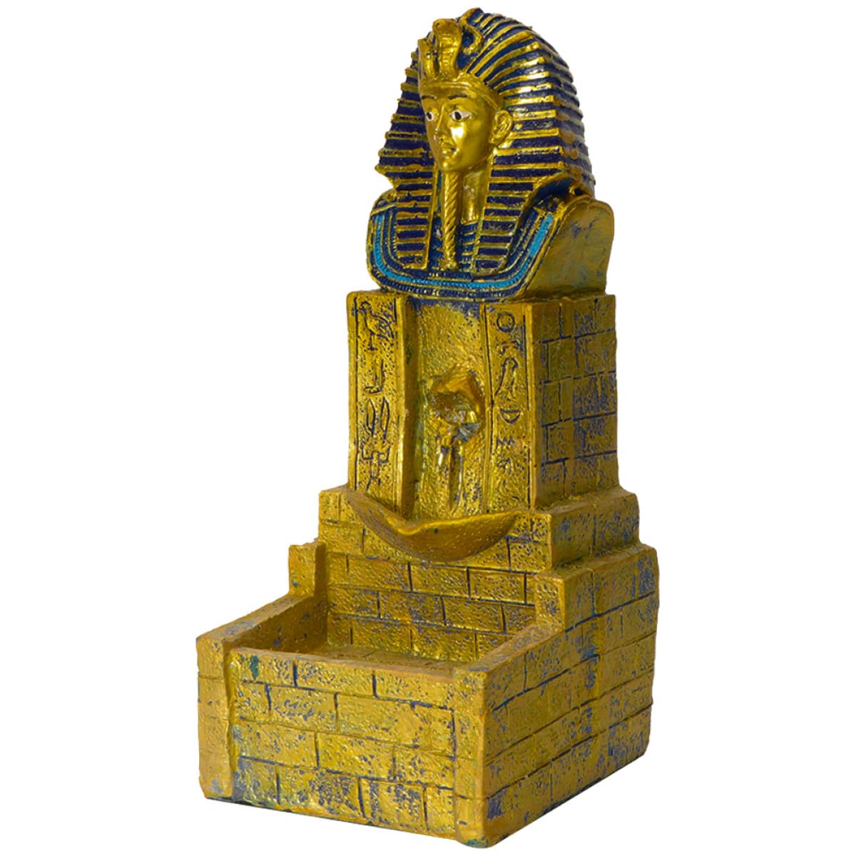 Holibanna Rückfluss Räucherstäbchenhalter aus Kunstharz im Stil des Alten Ägyptens Goldfarben zur Verbesserung der Stimmung und Luftreinigung im Schlafzimmer