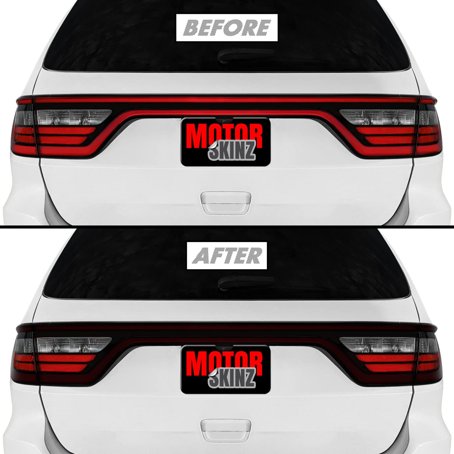 SlickMod PreCut Vinyl Smoke Tint for 2014-2023 Dodge Durango Tail Light (20% Dark Smoke, 3. Taillight Race Track)