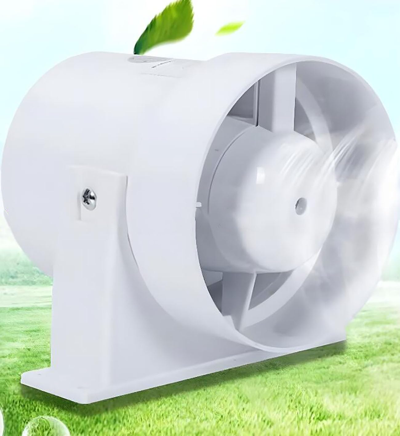 ICEMOB Aspiratore Bagno con Valvola di Ritegno,Mini Estrattore Aria Silenzioso,Ventola Aspirazione in Linea,per Cucina, Ufficio,Senza Installazione,IPX2 Impermeabile,4 Inches