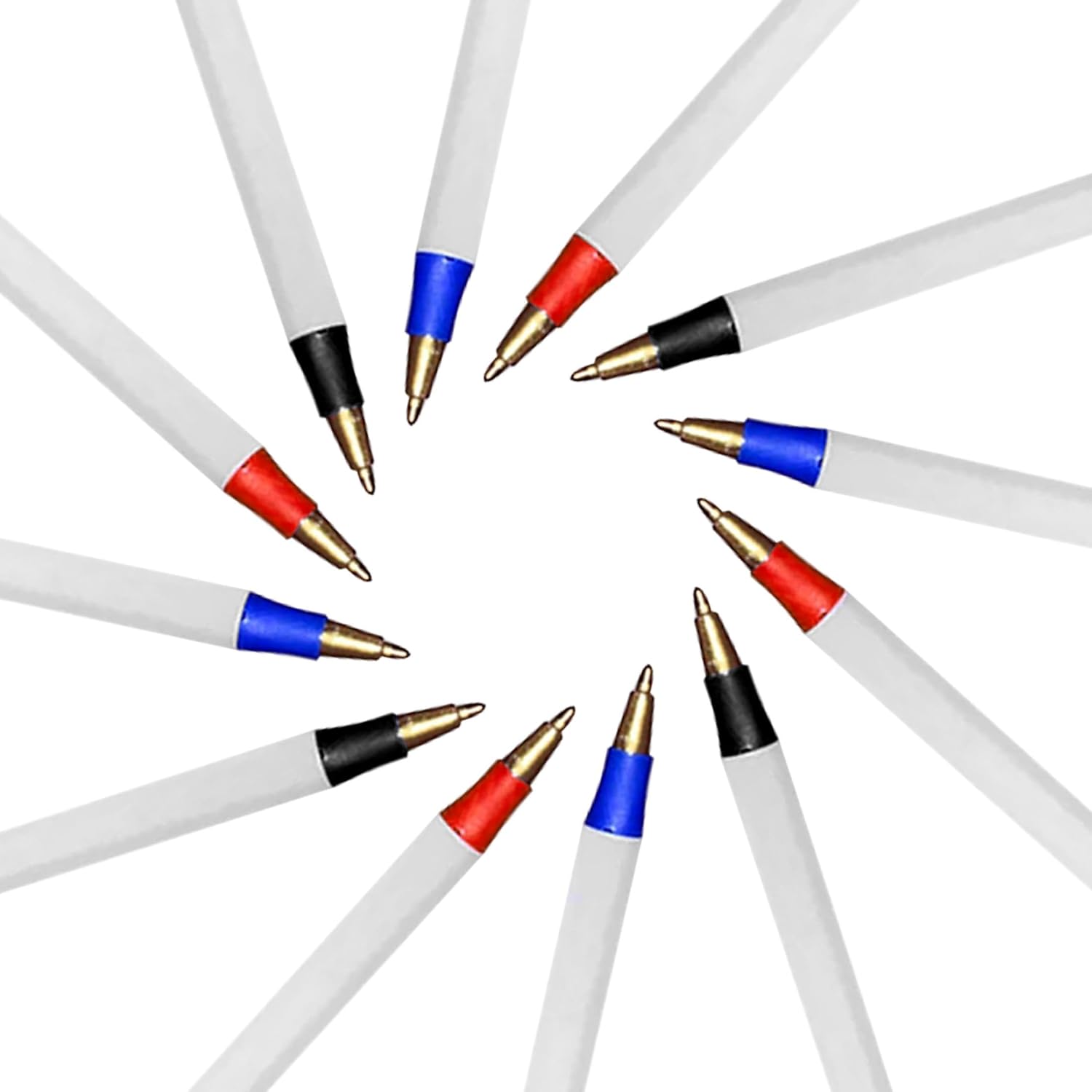 Trail maker Ballpoint Pens - 1000 Pens Bulk, Red Black Blue Ink, 0.3 mm, Wholesale School & Office Supplies 100 Packs of 10 Pens)