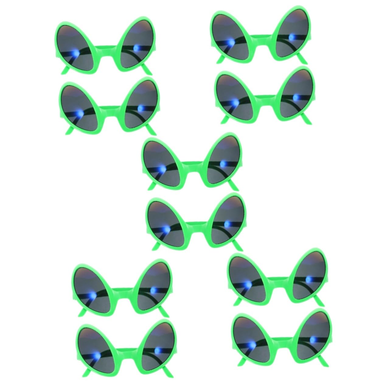 COLLBATH 5sets Unique Alien Costume Glasses Cosplay Party Favors Striking Scene Accessories 2pcs*5