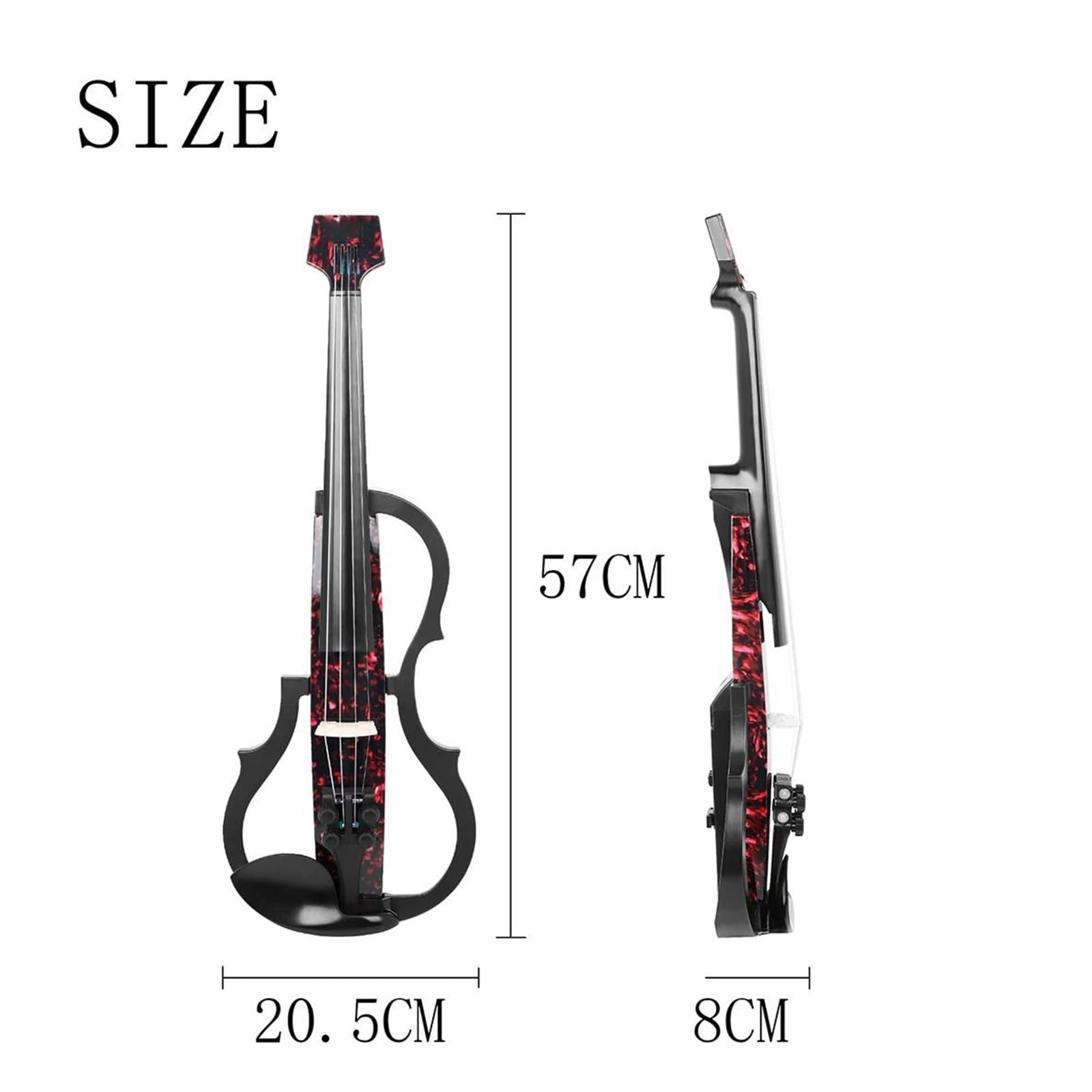 Violín Eléctrico 4/4 Con Auriculares Para Principiantes Instrumento De Violín(1set)